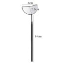 Oglindă pentru extensia genelor 14 x 5 x 2,5 cm Formă lunară măritoare Oțel inoxidabil Oglindă de machiaj antiderapantă cu folie Instrument 8