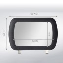 Oglindă pentru parasolar auto 16,7 x 11 cm Oglindă interioară suplimentară rectangulară cu cârlige metalice pentru instalare ușoară 5