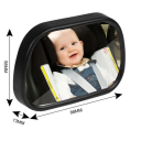 Oglindă retrovizoare auto pentru copii 8,8x5,8 cm, rotativă la 360°, mini oglindă de siguranță cu clemă și ventuză, oglindă de observare 6
