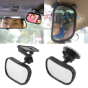 Oglindă retrovizoare auto pentru copii 8,8x5,8 cm, rotativă la 360°, mini oglindă de siguranță cu clemă și ventuză, oglindă de observare 7