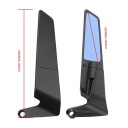 Oglinzi retrovizoare pentru motocicletă cu sticlă albastră sau albă, cu suport pivotant de 22 mm, design ascuns, lungime 235 mm 2