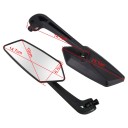 Oglinzi retrovizoare pentru motociclete, 2 buc., montare universală, 8 mm și 10 mm, capac ABS negru, cap rotativ la 360°, pentru scutere 5