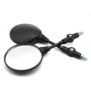 Oglinzi retrovizoare rotunde pentru motocicletă, 2 buc., rotative, cu braț lung, 29,5 cm, filet 10 mm, ABS și aluminiu, culoare neagră 6
