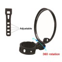 Oglinzi rotunde pentru bicicletă, 2 buc., suport ghidon pivotant negru, diametru 15-35 mm, 7,8 cm, fără unelte 2