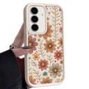 Ohebný silikonový kryt na Samsung Galaxy A15 s motívom farebných kvetov Vyvýšený rám pri fotoaparáte Vyvýšené okraje Výrezy pre reproduktor 5