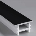 Ohebný silikonový LED profil 12 x 10 mm Čierny lem 16,6 mm Dĺžka 1 m S difuzorom Pre zapustenie do drážky Na LED pásik Bez pásku 1