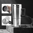 Ohrevný hrnček do auta 12V 300 ml 65 °C 300 W Nerezová oceľ 8,3 x 19,5 cm Cigaretový zapaľovač Cestovná elektrická kanvica 3