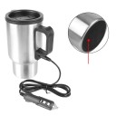 Ohrevný hrnček do auta 12V 450 ml 65 °C Nerezová oceľ 300 W Zapaľovač 9 x 16 cm Cestovná elektrická kanvica 5