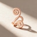 Ohrringe ohne Piercing 1 Stk Doppelte Spirale 1,7 cm Zinklegierung Vintage Clip-On Ohrringe für Knorpel und Tragus 3
