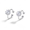 Ohrringe ohne Piercing mit Zirkon 2 Stk Verstellbare Clip-Ohrringe für die Knorpel Zinklegierung Silber Für den täglichen Gebrauch 5