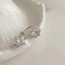 Ohrringe ohne Piercing mit Zirkon 2 Stk Verstellbare Clip-Ohrringe für die Knorpel Zinklegierung Silber Für den täglichen Gebrauch 6