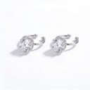 Ohrringe ohne Piercing mit Zirkon 2 Stk Verstellbare Clip-Ohrringe für die Knorpel Zinklegierung Silber Für den täglichen Gebrauch 7