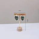 Ohrringständer T-Form Metall Schmuckständer mit Holzsockel 12,2 × 7,6 cm Organizer für Ohrringe und kleine Schmuckstücke 3