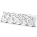 Ohut Bluetooth-näppäimistö numeronäppäimistöllä Sakset-kytkimet Latauslitiumakku USB-kaapelilla Englanninkielinen QWERTY-asettelu Muovi 1