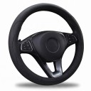 Ohutettu ohjauspyörän peite 37–38 cm PU-nahasta sisäisellä renkaalla Ergonomiset tartuntavyöhykkeet perforoinnilla Pyöreä muoto autoon 1