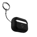Ojedyncza etui z liściastej skóry dla Apple AirPods Pro 2 z karabinkiem, ochrona przed kurzem i zarysowaniami, wspiera ładowanie 16