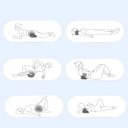Okayso outil de massage et d'exercice relaxant avec des picots Libération des muscles Massage des muscles abdominaux et pelviens Soutien à la posture 2