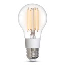 Okos LED izzó E27 Távirányítóval és hangvezérléssel 7 W 124 x 60 mm Átlátszó üveg Meleg fehér és hideg fehér 2700–6500 K Lámpákhoz és világítótestekhez 1