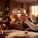 Okos LED izzó E27 Távirányítóval és hangvezérléssel 7 W 124 x 60 mm Átlátszó üveg Meleg fehér és hideg fehér 2700–6500 K Lámpákhoz és világítótestekhez 6