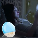 Okos világító ébresztőóra WiFi Tuya Alexa és Google Home alkalmazással Napfelkeltét szimuláló FM rádió 7 szín 4 ébresztő USB kimenet 165 mm Szürke 4