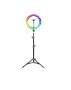Okrągła lampa LED RGB 26 cm ze statywem 1