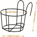 Okrągłe metalowe doniczki wiszące 4 szt. 16 × 14 × 12,5 cm czarne kosze wiszące do eksponowania i zawieszania roślin 5
