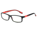 Okulary do czytania +4,00 z filtrem światła niebieskiego Okulary do czytania z tworzywa TR90 Kwadratowa oprawka Wytrzymałe, lekkie i wygodne 1
