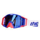 Okulary ochronne motocyklowe z niebieskim szkłem 21 x 11 cm Okulary motocyklowe z filtrem UV Wytrzymałe okulary sportowe do kasku chroniące przed wiatrem 1