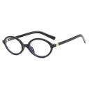 Okulary owalne plastikowe z filtrem światła niebieskiego Eleganckie okulary do pracy przy komputerze Ochrona oczu Zapobiegają zmęczeniu oczu Wygodne w noszeniu 3