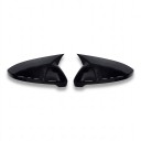 Oldalsó visszapillantó tükör burkolatok bal és jobb, sportos forma, 2 db, ABS műanyag, fényes fekete, Volkswagen Golf MK7.5 GTI GTD R R-Line 1