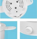 Olla eléctrica plegable de 1,2 l para viajes, 220 V, de silicona, portátil, con función de hervir agua, compacta para camping y oficina. 3
