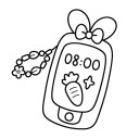 Omalebøger til børn og voksne søde enkle illustrationer lyserøde tegnede motiver farvelægningsbog til afslapning og sjov 5
