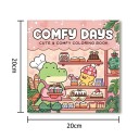 Omalovănci cu animale ilustrații drăguțe 20 x 20 cm carte de colorat roz pentru copii și adulți desen relaxant 2