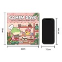 Omalovănci cu animale ilustrații drăguțe 20 x 20 cm carte de colorat roz pentru copii și adulți desen relaxant 3