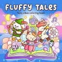 Omalováncias para crianças com tema de conto de fadas Fluffy Tales 20 x 20 cm desenho simples ilustrações adoráveis para tempo livre 1