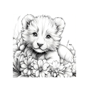 Omalovánky Animal Paradise kroužková vazba 20 × 20 cm blok s motivem koček a květin pro uklidňující vybarvování 2
