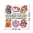 Omalovánky Antistress Stress Relief con motivi carini 20×20 cm immagini semplici da colorare per bambini e adulti 2
