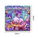 Omalovánky avec des motifs de dragons illustrations mignonnes 20 x 20 cm 24 pages unilatérales coloriage en papier pour enfants et adultes 2