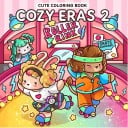 Omalovánky Cozy Eras 2 Roller Rink 20 × 20 cm roztomilé ilustrace barevný retro motiv kolečkové bruslení vybarvování 1