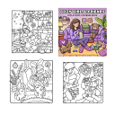 Omalovánky cozy girl a přátelé jednoduché kreslení pro děti i dospělé 24 stran 20 x 20 cm procvičení motoriky relaxační kniha 2