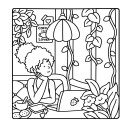 Omalovánky cozy girl a přátelé jednoduché kreslení pro děti i dospělé 24 stran 20 x 20 cm procvičení motoriky relaxační kniha 4