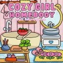 Omalovánky Cozy Girl Homebody 20 x 20 cm 24 jednostranných strán papierové ilustrácie pre relaxačné kreslenie doma 1