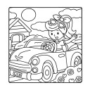 Omalovánky Cozy Spaces s roztomilými dennými aktivitami 20 × 20 cm 24 strán barevný motív relaxačné vyfarbovanie 4