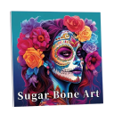 Omalovánky cukrová lebka a kostra 20 × 20 cm kreativní kniha pro děti i dospělé vícebarevné antistresové vybarvování 1