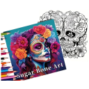 Omalovánky cukrová lebka a kostra 20 × 20 cm kreativní kniha pro děti i dospělé vícebarevné antistresové vybarvování 2
