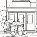 Omalovánky Cute London kreslené městské motivy 21,3 x 21,3 cm 40 stran papírové vybarvování jednoduché pro děti i dospělé 2