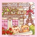 Omalovánky Cute Paris kreslené mestské motívy 40 strán 21,3 x 21,3 cm papierové vyfarbovanie jednoduché pre deti aj dospelých 1