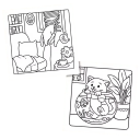 Omalovánky de la vie des chats avec des motifs mignons 20 × 20 cm livre de coloriage avec des motifs faciles multicolores pour enfants et adultes 3