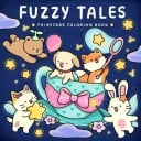 Omalovánky Fuzzy Tales roztomilé scénky 40 strán 21,3 x 21,3 cm papierové vyfarbenie upokojujúce pre deti aj dospelých 1