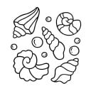 Omalovánky oceánské motivy pro děti 20 × 20 cm 24 stránek jednoduché ilustrace barevný podmořský svět vybarvování 2